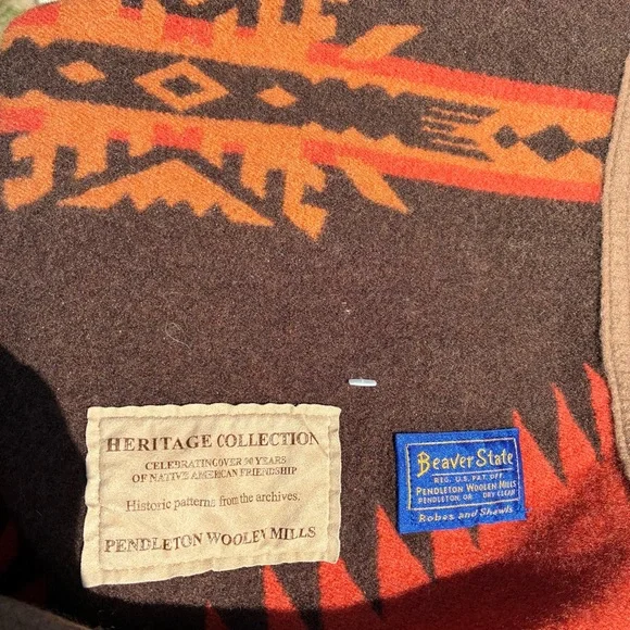 Vintage Pendleton Beaver State SAGUARO Native American Wool Blanket - Picture 4 of 8